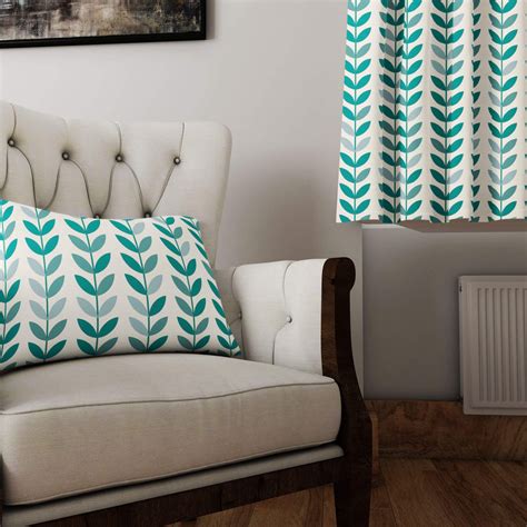 teal home decor fabric